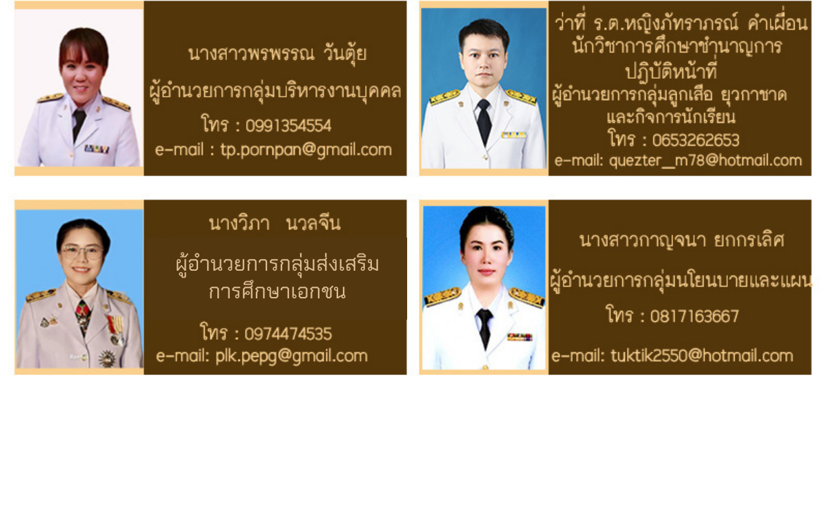 ผอำนวยการกลมสงเสรมการศกษาเอกชน